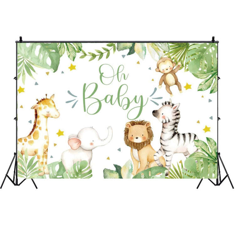 MDN13326 1.5m x 1m Animal Forest Cartoon Birthday Party Banquet Decoration Photo Background Cloth