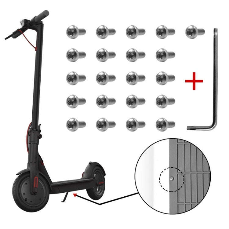 21pcs/set For Xiaomi Mijia M365 Pro Battery Compartment Screws(White)