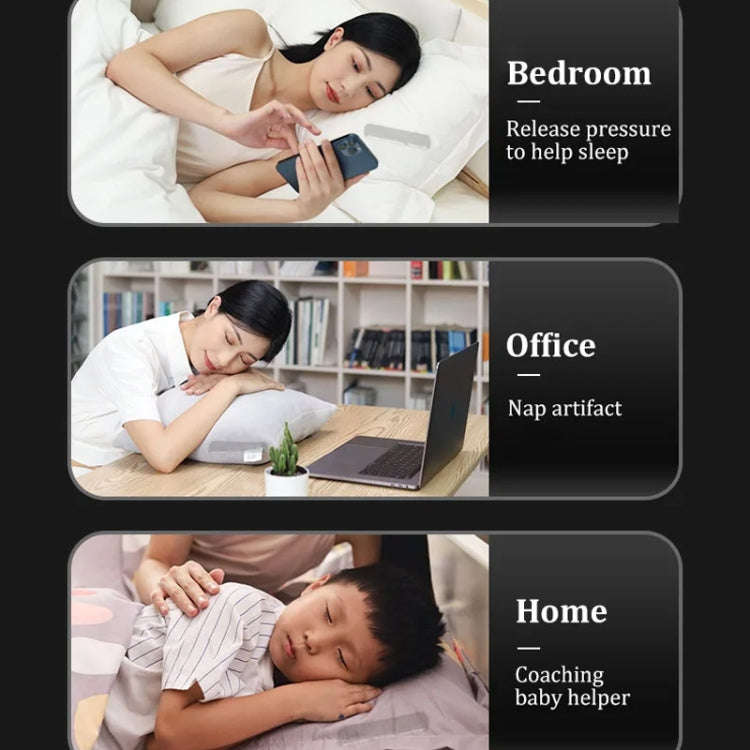 Soundproof Painless Bone Conduction Sleep Speaker Portable White Noise Sleeping Aid(White)