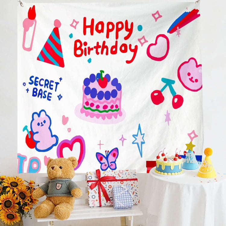 Birthday Layout Hanging Cloth Children Photo Wall Cloth, Size: 150x180cm Velvet(14)