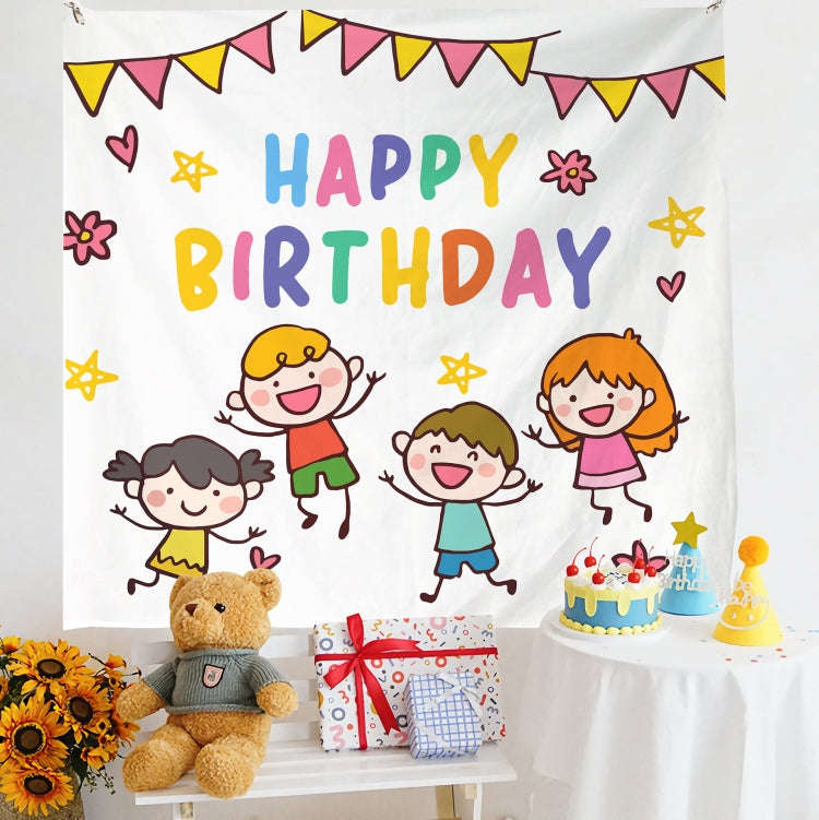 Birthday Layout Hanging Cloth Children Photo Wall Cloth, Size: 180x200cm Velvet(twenty one)