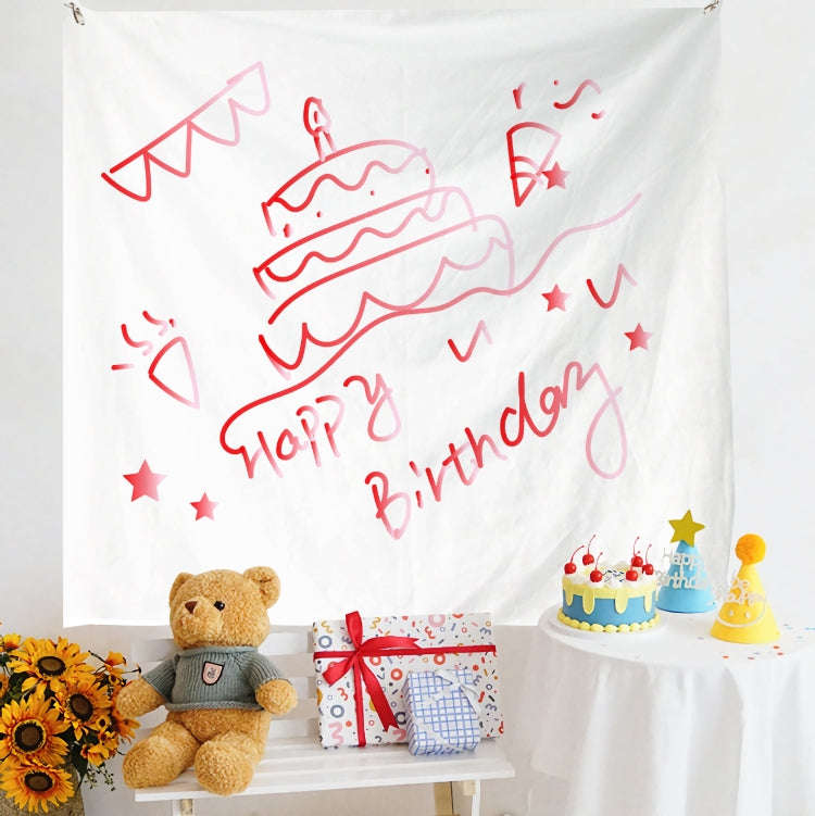 Birthday Layout Hanging Cloth Children Photo Wall Cloth, Size: 180x200cm Velvet(32)