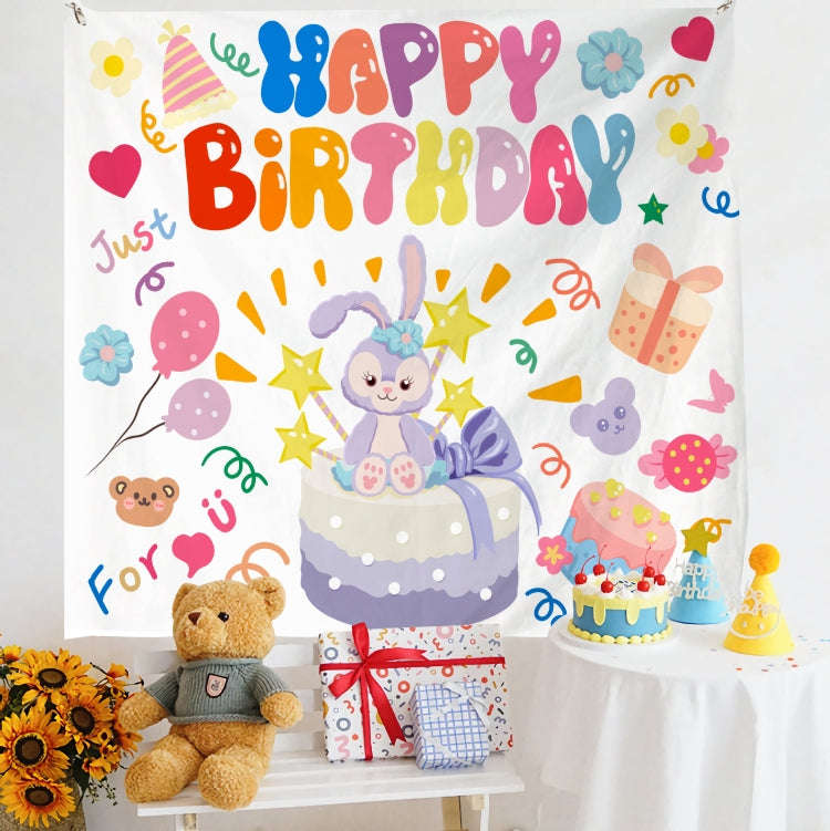 Birthday Layout Hanging Cloth Children Photo Wall Cloth, Size: 180x230cm Velvet(6)