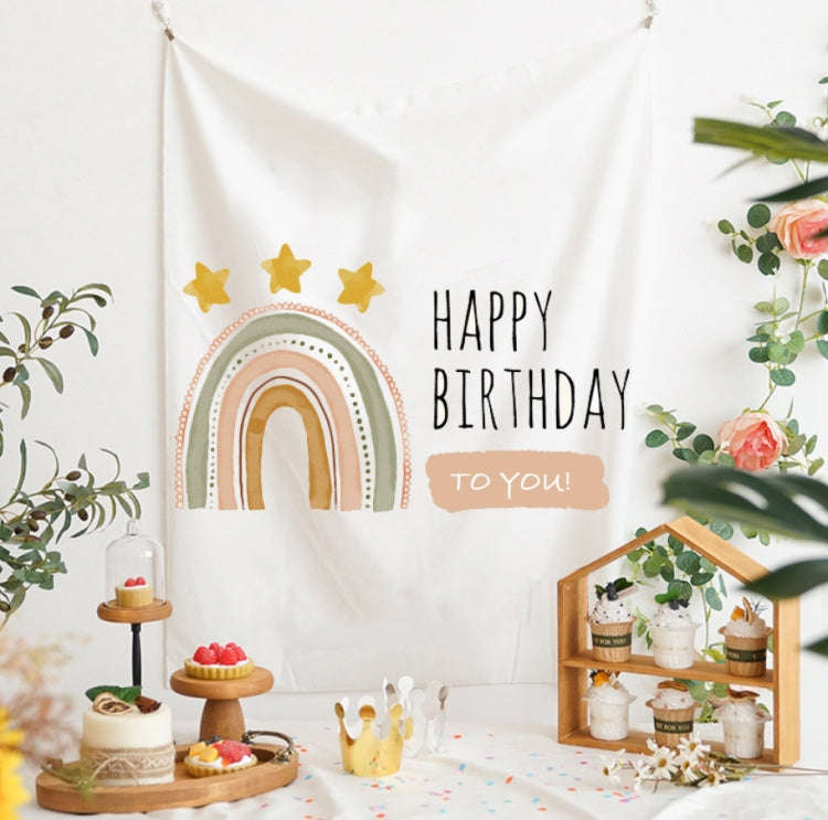 GT282 Birthday Background Cloth Party Scene Arranges Children Photos, Size: 150x200cm Velvet Clot...