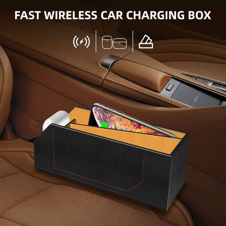 Q9 2 In 1 Multi-function Car Storage Box Wireless Charging