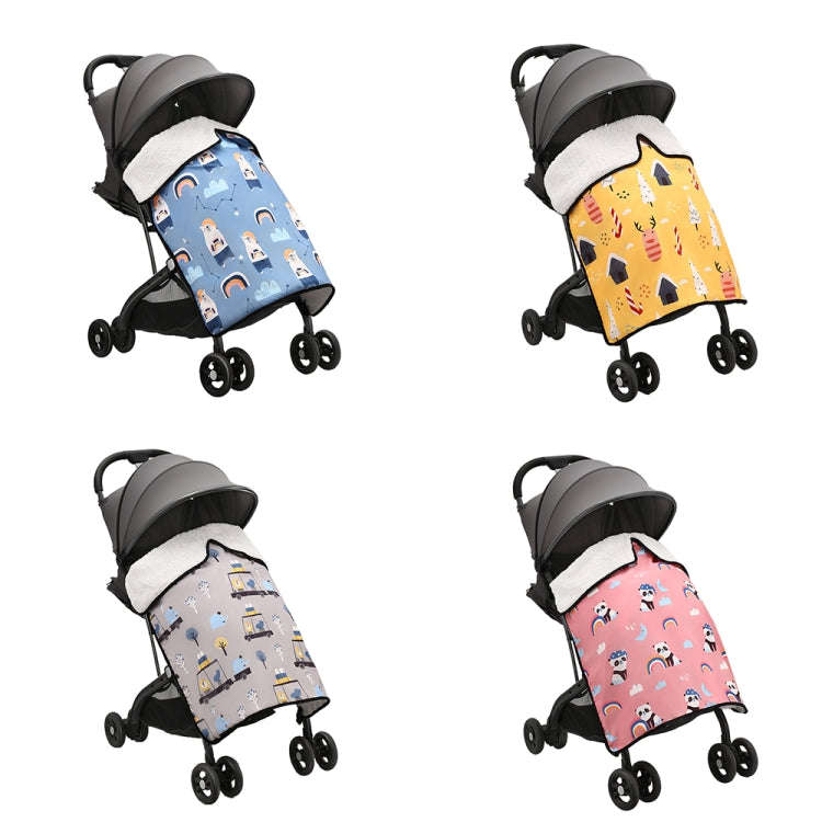 BB1021 Stroller Padded Thickened Windproof Blanket Waterproof Portable Warm Baby Blanket(Bear)