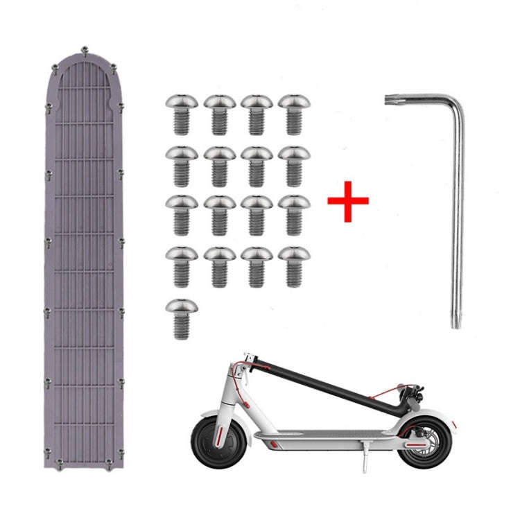 17pcs/set For Xiaomi Mijia M365 Pro Battery Compartment Base Plate Plum Screw(White)