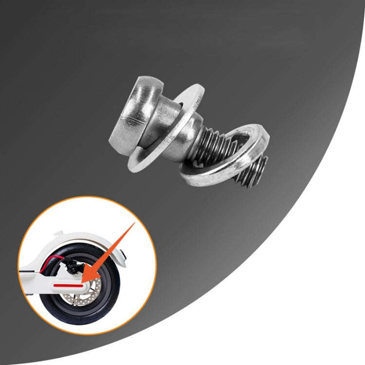 For Xiaomi Mijia M365/PRO 5pcs Scooter Rear Wheel Fixing Screws(White)