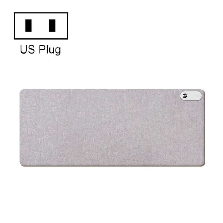 150W  80x33cm Heated Mouse Pad Digital Display Adjustable Hand Warmer Desk Pad 110V US Plug  Gray