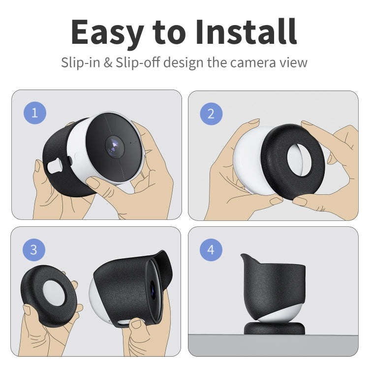 For Google Nest Camera Outdoor Silicone Water-Resistant Protective Cover(White)