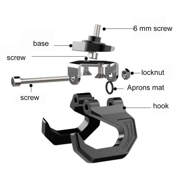 Motorcycle Electric Bike Item Movable Double Hooks Aluminum Helmet Hanger Modification Accessorie...
