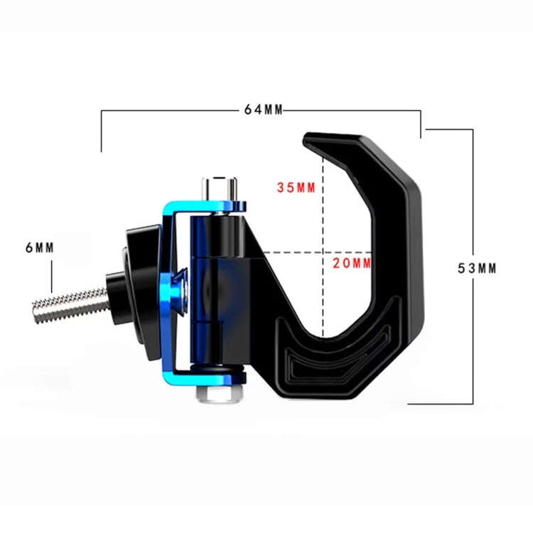 Motorcycle Electric Bike Item Movable Double Hooks Aluminum Helmet Hanger Modification Accessorie...