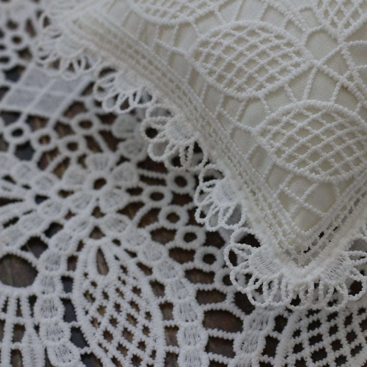 Hollow Lace Round Blanket + Pillow Suit Baby Photography Props(Light Blue)