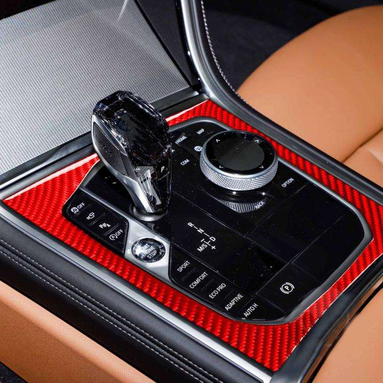 For 2019-2024 BMW 8 Series G14 Left-Hand Drive Central Control Shift Panel Frame Sticker(Black)