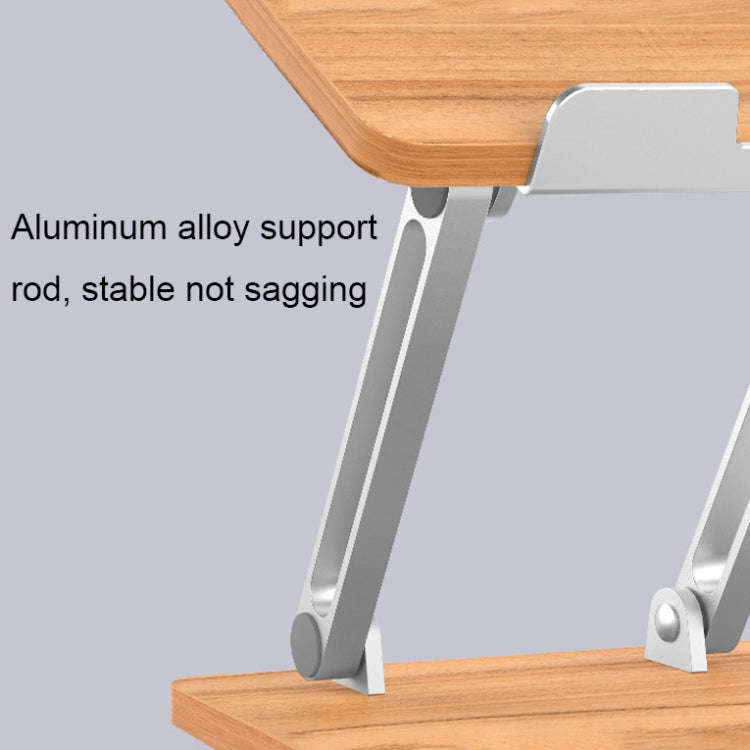 AP-2DP Desktop Liftable Wooden Tablet Laptop Support Stand(Darkwood)