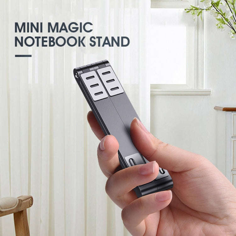 X23 3 In 1 Portable Storage Foldable Aluminum Phone Tablet Stand(Grey)