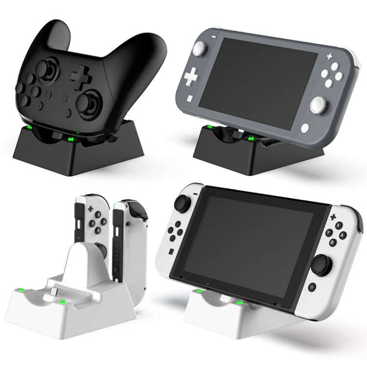 Game Console Handle Stand Charger For Nintendo Switch/Switch Oled/Switch Lite(White)