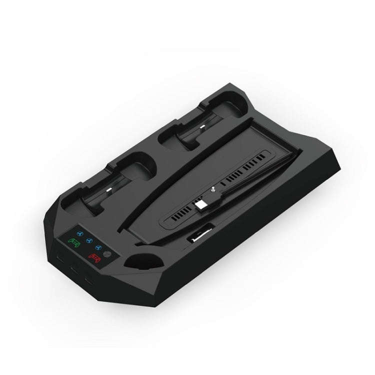 For PS5 DE/UHD 2 In 1 Handheld Console Cooling Stand Fan Base(Black)