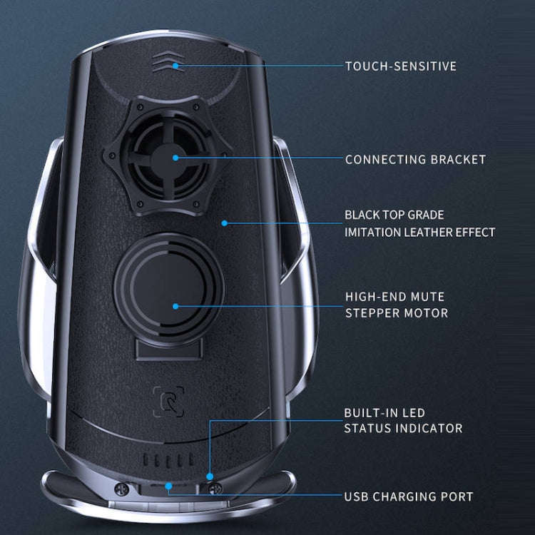 Q3 Infrared Induction Magnetic Car Wireless Charging Phone Bracket with Micro USB + 8 Pin + Type-...