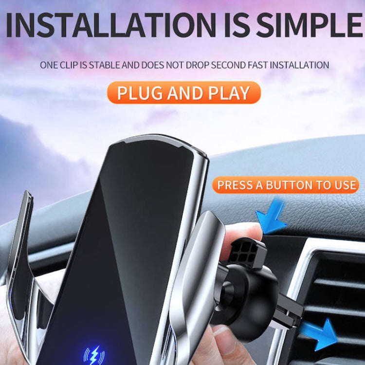 Q3 Infrared Induction Magnetic Car Wireless Charging Phone Bracket with Micro USB + 8 Pin + Type-...