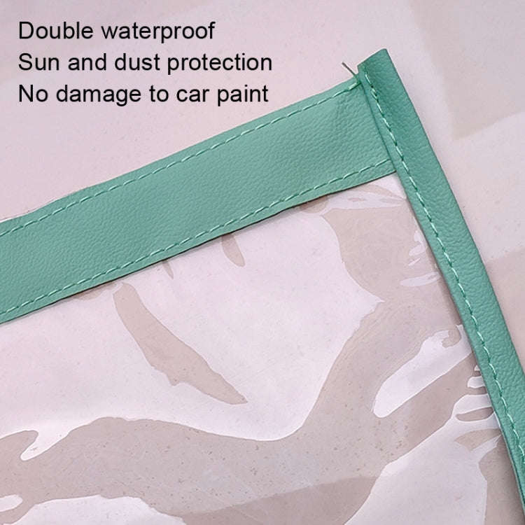 Electric Vehicle Charging Port Magnetic Transparent Rain Cover(Green)