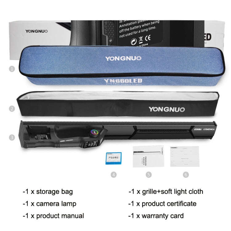YONGNUO YN660 RGB Standard Version Colorful Stick Light Hand Holds LED Photography Fill Lights