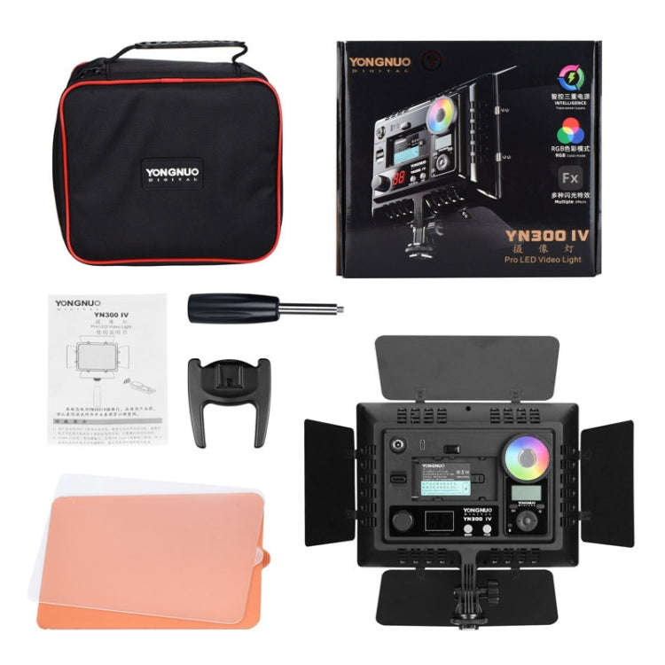 YONGNUO YN300IV Four Generations RGB Full Color Photography Lamp Double Color LED Fill Light, Sty...