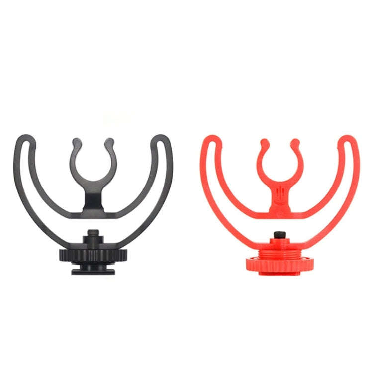 2pcs Microphone Mounting Bracket Cold Shoe Mount Mic Holder(Red)