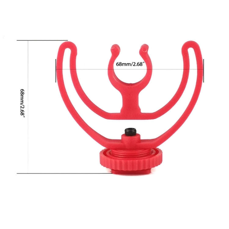 2pcs Microphone Mounting Bracket Cold Shoe Mount Mic Holder(Red)