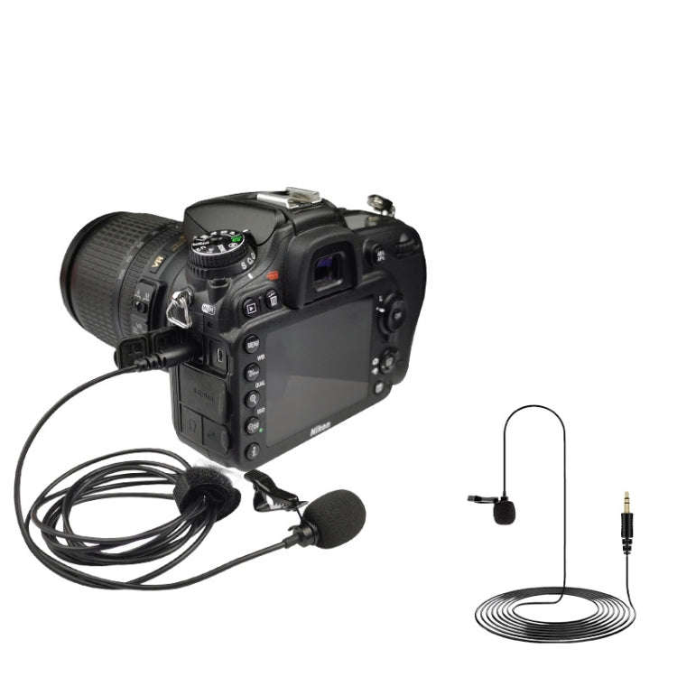 For Rode Wireless Camera Lavalier Microphone, Length 1.5m(Black)