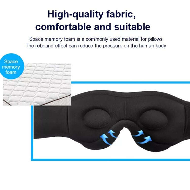 Bluetooth Eye Mask 3D Sleep Blackout Eye Shield Can Listen To Music & Answer Phone(Black)