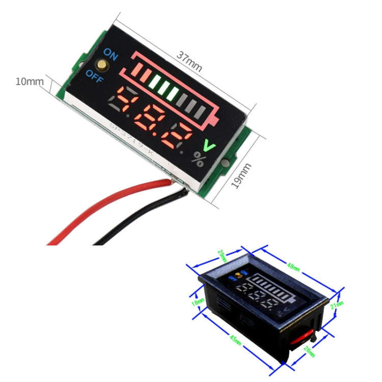 229TY 6-30V Electric Car Lithium Battery Voltage Power Meter Display Switch