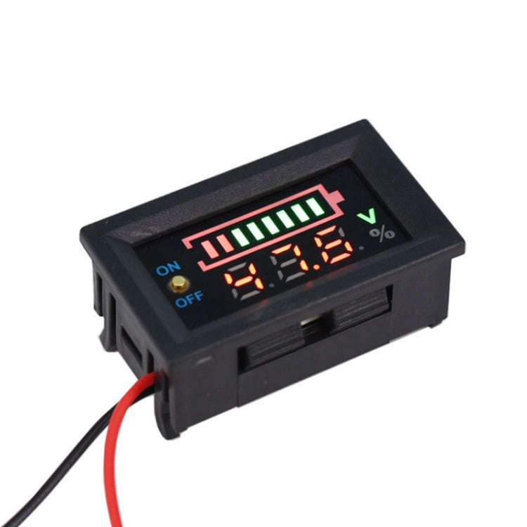 229TY 6-30V Electric Car Lithium Battery Voltage Power Meter Display Switch