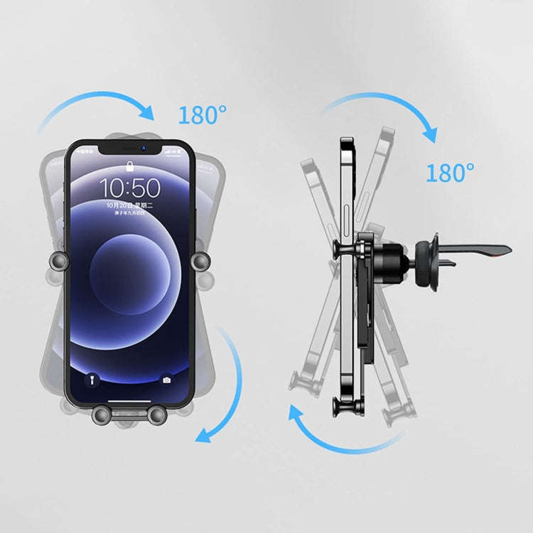 Oatsbasf Car Gravity Phone Holder For 4.7-6.9 Inch Phone,Spec: Air Outlet Type Black