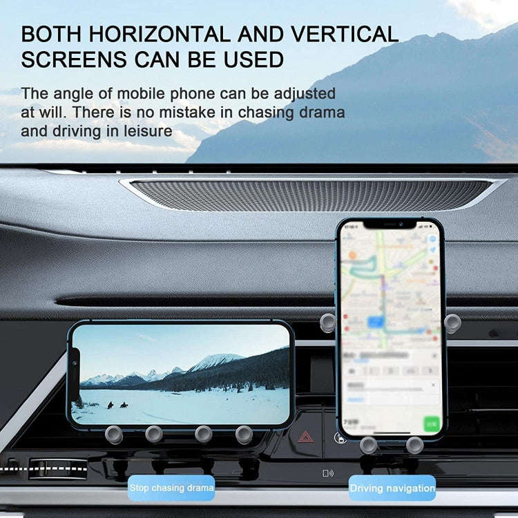 Oatsbasf Car Gravity Phone Holder For 4.7-6.9 Inch Phone,Spec: Air Outlet Type Black