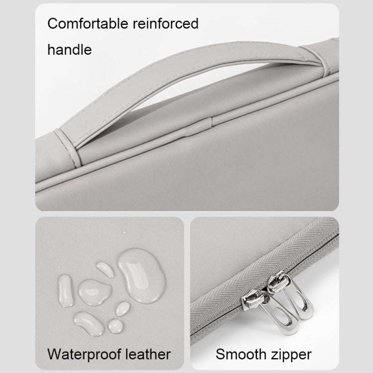 Baona BN-Q015 Leather Waterproof Shock Absorbing Handheld Tablet Bag, Size: 12.9 inches(Blue)