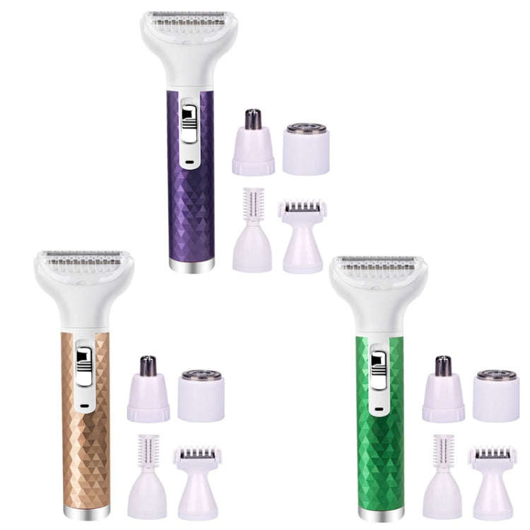 5 In 1 Electric Shaver Lady Household Bikini Axillary Hair Private Parts Hair Scraper(Green)