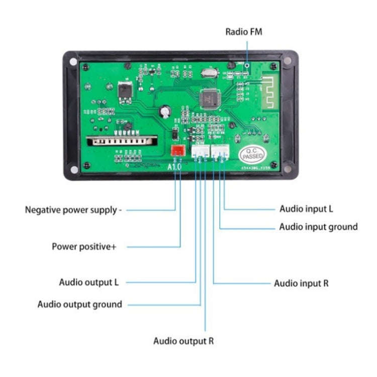 D006BT Bluetooth MP3 Decoder U Disk Playback Audio Amplifier Board(Small RC)