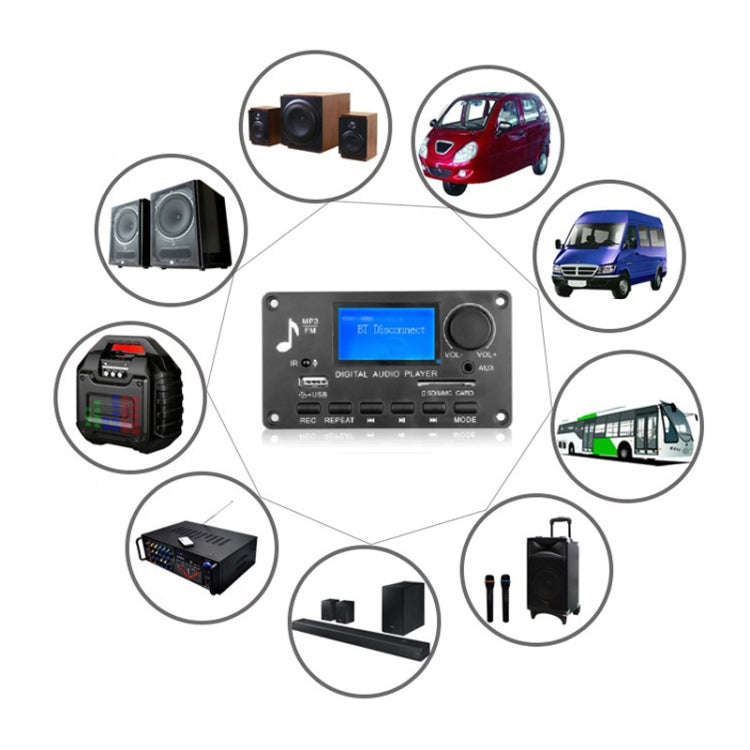 D006BT Bluetooth MP3 Decoder U Disk Playback Audio Amplifier Board(Small RC)