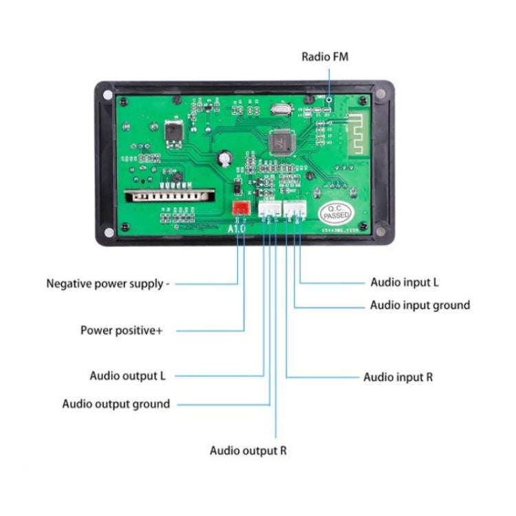 D008BT Speaker Motherboard LCD Bluetooth Decoder Board U Disk Playback Amplifier Board