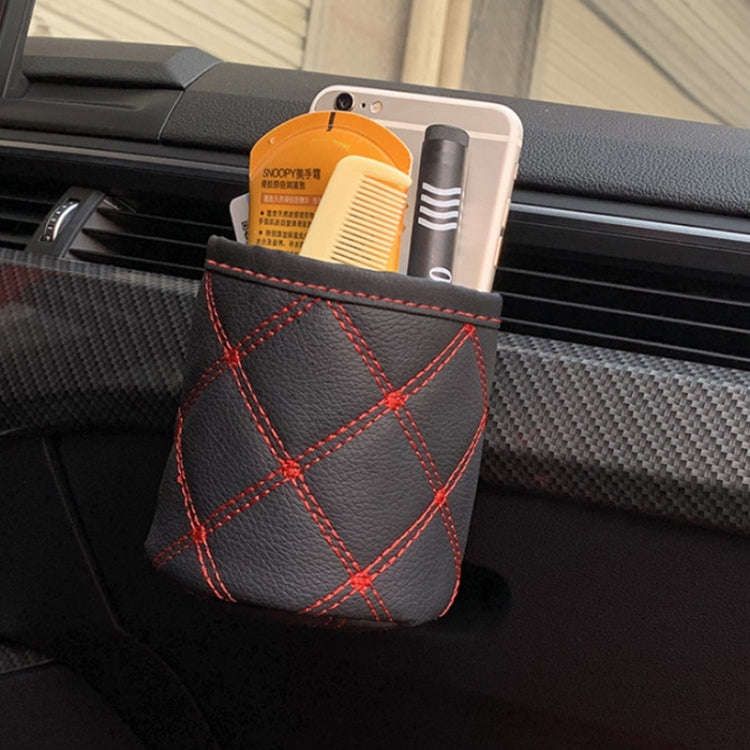 Multifunctional Hanging Car Air Vent Storage Organizer(Red Line)