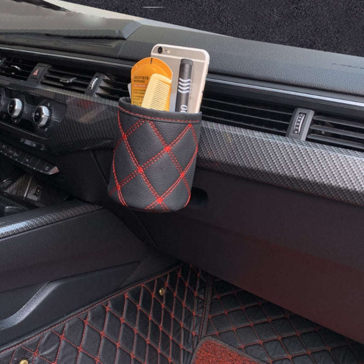 Multifunctional Hanging Car Air Vent Storage Organizer(Red Line)