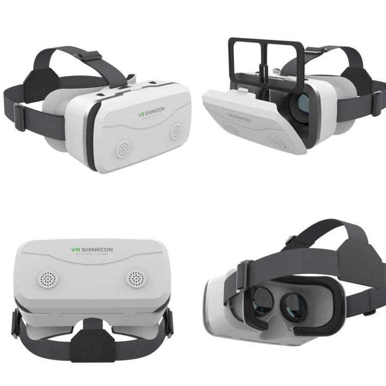 VRSHINECON G15 Helmet Virtual Reality VR Glasses All In One Game Phone 3D Glasses(White)