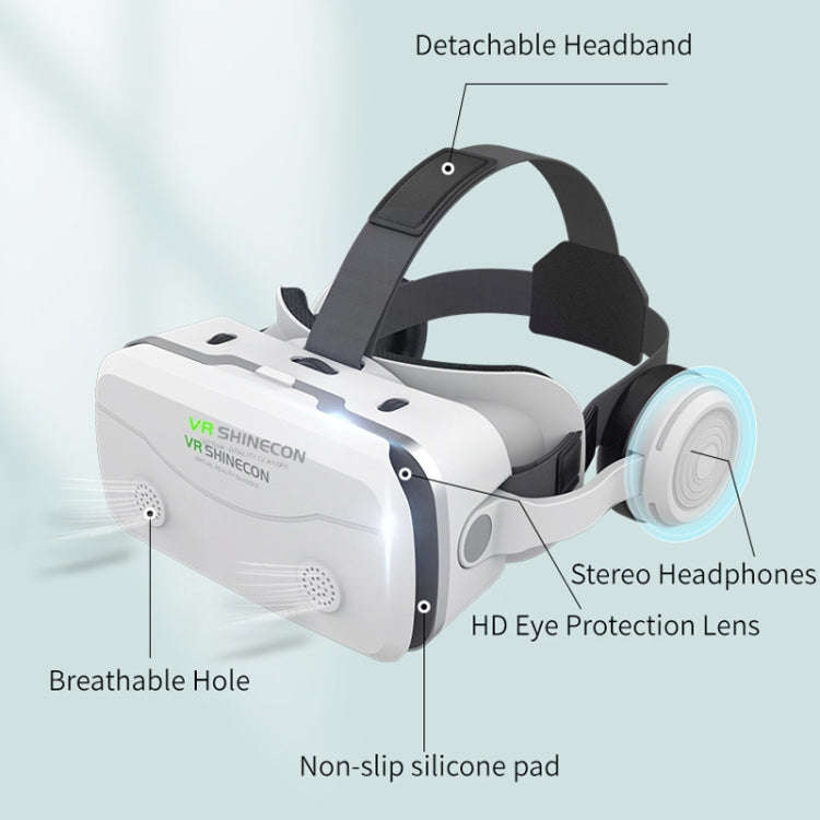 VRSHINECON G15E All In One Phone Special Headset Wearing 3D Glasses VR Game Console(White)