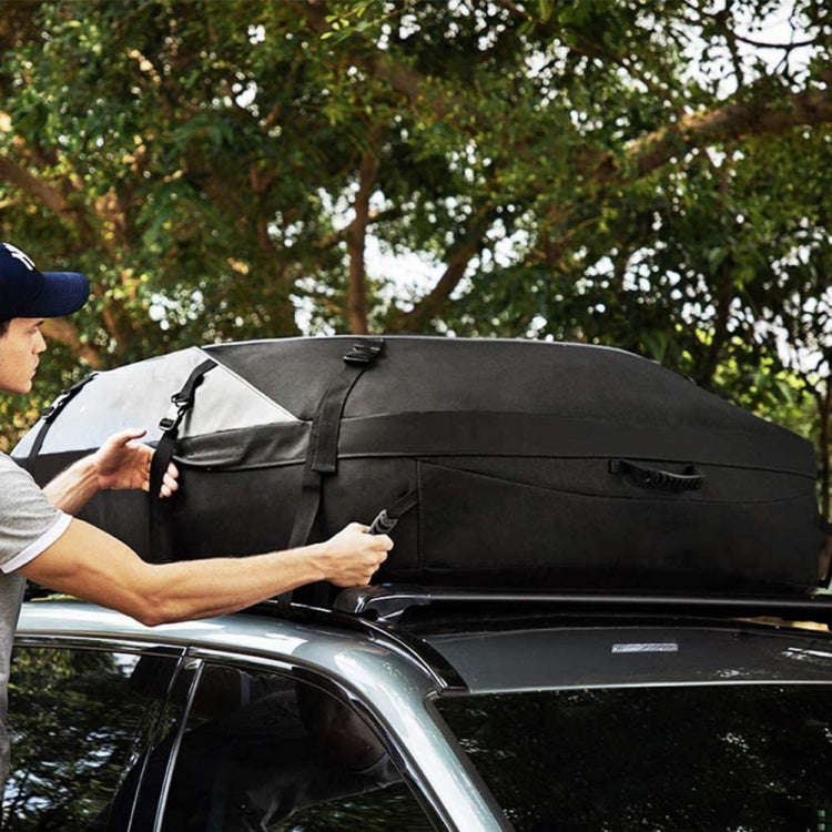600D Oxford Cloth Car Luggage Bag Outdoor SUV Foldable Roof Bag, Size: M: 130 × 100 × 45cm(Blac...