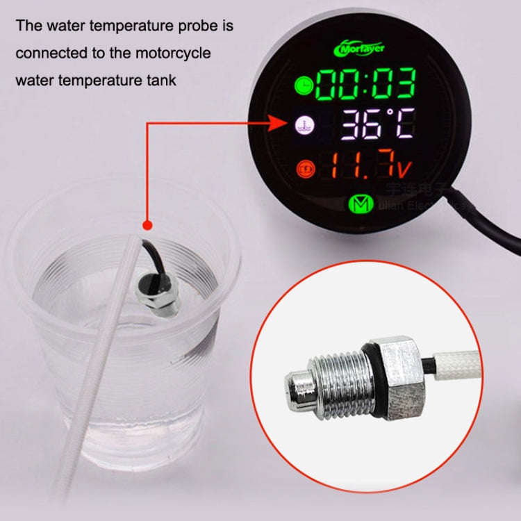 Morfayer YL-M05 5 In 1 Water Temperature Model 9-24V LED Night Vision Motorcycle Modification Ins...