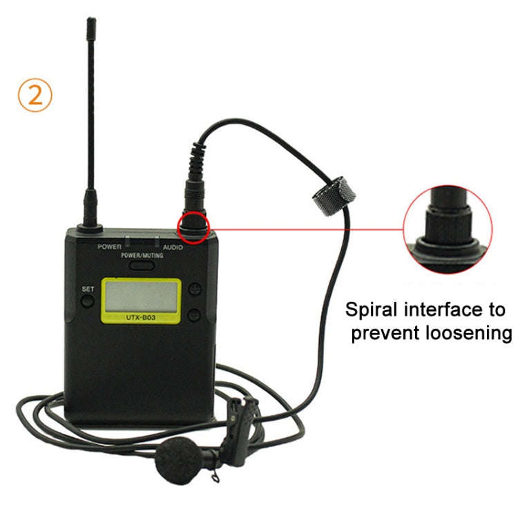 For SONY D11 D21 3.5mm Wireless Lavalier Microphone Camera Clip Collar Mic(Black)