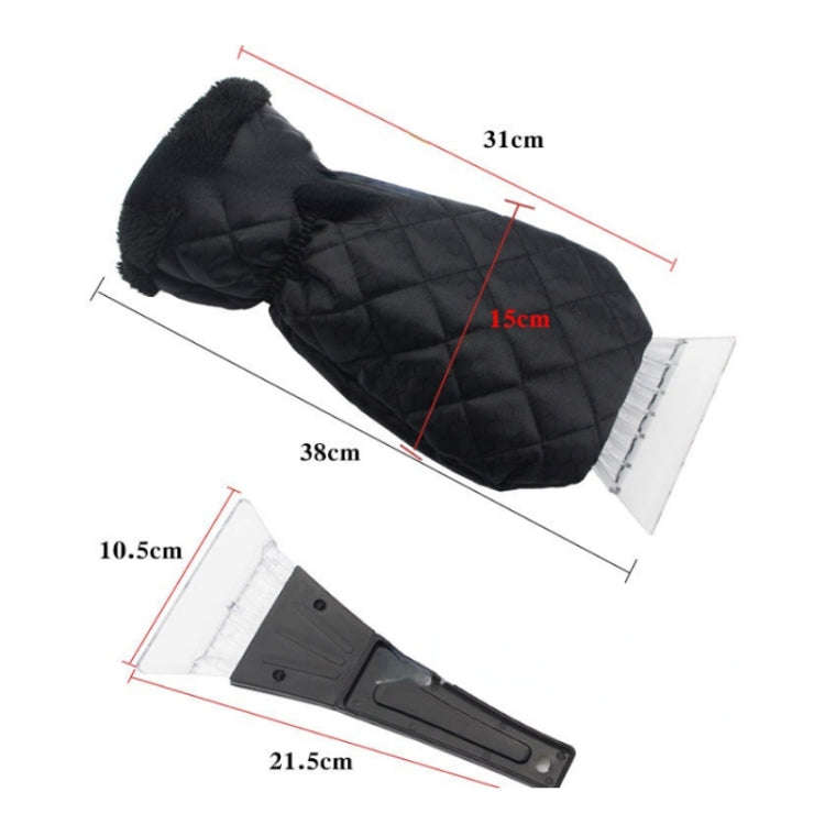 Thick Waterproof Snow Removal Shovel Car Warm Gloves(Blue)