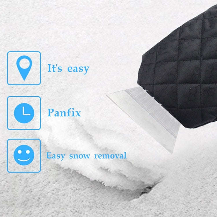 Thick Waterproof Snow Removal Shovel Car Warm Gloves(Blue)