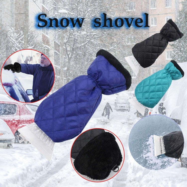 Thick Waterproof Snow Removal Shovel Car Warm Gloves(Blue)